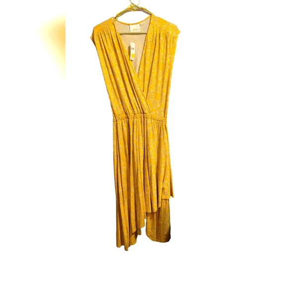 Anthropologie Dresses & Skirts - Anthropologie Mustard Asymmetrical Dress Size XS